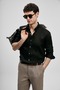 111010654 Pitaya Men's Linen Shirt Comfort Fit Men's Shirt Black - 3