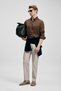 111010654 Pitaya Men's Linen Shirt Comfort Fit Men's Shirt Brown - 3
