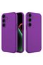 Samsung Galaxy S24 Plus Compatible Case Inside K Velvet Erasable Launch Silicone Case D Leather Purple