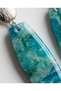Natural Stone Look Sea Wave Polymer Clay & Epoxy Design Earrings (Stainless Steel Nails) - 2