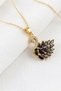 Swan Model Black Zircon Stone Stainless Steel Gold Color Women's Necklace - 4