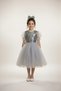 Girl's graduation tutu ball gown dress with sleeves - special occasion