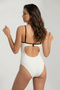 Plunging Neckline Back Detail Bürümcük Spaghetti Strap Swimsuit - 5
