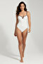 Plunging Neckline Back Detail Bürümcük Spaghetti Strap Swimsuit - 3