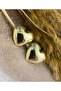Gold Bombe Heart Earrings 3 cm - 3