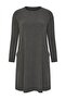 Plus Size Long Sleeve Crew Neck Pocket Ribbed Dress 304008 - 6