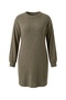 Large Size Long Sleeve Crew Neck Straight Cut Dress 106-97 - 5