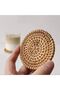 Kayes Handmade Natural Rattan Coaster Set of 6 – Wicker Decorative Table and Coffee Table Accessory - 5