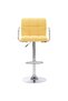 Scaun de bar, galben, material textil - 2