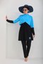 3 Piece Hijab Swimsuit with Pleat Detail on the Shoulder Full Covered Hijab Swimsuit Plus Size Burkini - 7