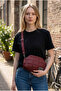 Burgundy Puffer Gizli Burslu Clutch Hand/Shoulder Bag - 2