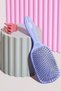 Go Green Paddle Detangler Wide Hair Brush for Thick Strands Hair Lilac - 7