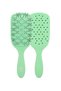 Go Green Paddle Detangler Wide Hairbrush for Thick Strands Hair Green