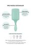 Pro Paddle Detangler Wide Hairbrush for Thick Stranded Hair Turquoise - 4