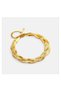Stainless Steel Italian Crushed Layered Gold Color Crushed Mesh Bracelet Unisex 18 5 cm