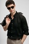 111010654 Pitaya Men's Linen Shirt Comfort Fit Men's Shirt Black