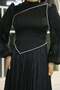 Pearl and Satin Detailed Yoryo Silk Hijab Evening Dress Black 1688 - 5