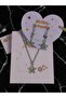Vortex Whimsygoth Spiral Starry Handmade Steel Necklace and Earrings Set, Gothic Y2K Jewelry Set - 2