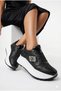 Stoned Sparkling Trend 5 cm Platform Women's Sneakers Thick Sole Sports Shoes - 2