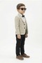 Shirted Boy's Suit (Set of 4 with Bow Tie) Sb00792 Beige - 5