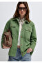 Green Thin Jacket with Pocket Detail Loose Fit / Relaxed Comfortable Cut 1211331-71548 - 2