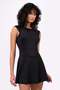 Women's Black Skirt Swimsuit with Semi-Covered Shorts