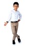 Kids' white beige trousers - classic & stylish - 4
