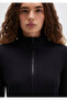 Double Direction Zipper Black Knitwear Crop / Short Cut 171469-900 - 6