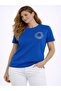 Crew Neck T-Shirt with Glitter Logo - 5