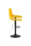 Scaune de bar, 2 buc., galben, catifea - 7