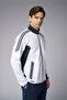 Men's White Cotton Stand Collar Tracksuit Set 3960 - 4