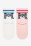 Girl's Dog Lines Multicolored 2-Piece Tennis Socks
