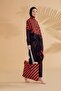 Parachute Striped Black Full Covered Hijab Swimsuit M2307 - 7