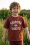 Shibuya Tokyo Printed Kids' Top and Bottom Set – Brown - 4