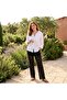 Women's Full Lace Black Color Trousers Bb2295 - 3