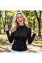 Women's Full Lace Black Tshirt Blouse Bb2182 - 3