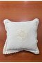 (2 Pcs) Buldan Handwoven Throw Pillow Cover 100% Cotton Laced with Guipure Lace 43X43 - 4