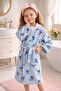 Waiter Size Children's Bathrobe 10-14 Years Old Piped Bathrobe - 2