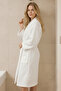 Luxury Karesoft Pattern Triga White Hotel Bathrobe Soft-Textured Bamboo Feel - 3