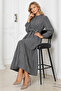 Button Detailed Dress Gray 2024 - 2