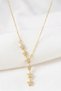 Starry Y Model Zircon Stone Stainless Steel Gold Color Women's Necklace