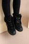 Lana Fur Detailed Leather Girl's Boots Black - 2
