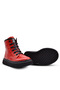 Lilly Lace-up and Zippered Leather Girl's Boots Red - 3