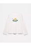 100% Cotton Oversize Fit Cacio E Pepe Printed - Crew Neck Long Sleeve T-Shirt