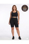 Recovery Agent |   High Waist |   Plus Size | Black Women's Casual Sports Shorts Leggings |   Up to Size 10 XL |
