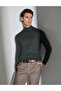 Dark Khaki Slim Fit Half Turtleneck Basic Knitwear Sweater 50314176-Vr111