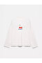 100% Cotton Oversize Fit Les Corises Printed - Crew Neck Long Sleeve T-Shirt