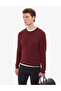 Burgundy Slim Fit Crew Neck Basic Knitwear Sweater 50314192-Vr014 - 4