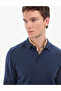 Light Navy Blue Slim Fit Polo Neck Basic Knitwear Sweater 50314189-Vr059 - 3
