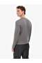 Gray Melange Slim Fit Crew Neck Basic Knitwear Sweater 50314192-Vr086 - 6